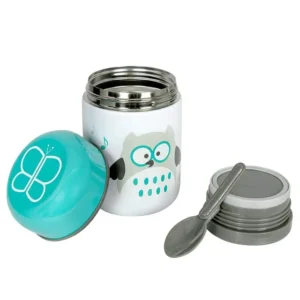 Bbluv - Food - Thermal Food Container With Spoon And Bowl - Aqua